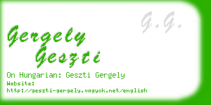 gergely geszti business card